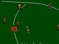 une photo d'Ã©cran de Aussie Rules Footy sur Nintendo Nes